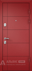 Металлические двери с порошковым дверь с зеркалом внутри №4 внешняя - фото