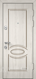 Белая входная дверь Люкс Версаль для стандартного проема №8 внешняя - фото