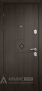 Стильная двухцветная утепленная дверь Дуэт №21 внутренняя - фото