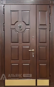 Надежная стальная двупольная дверь в коттедж №4 внутренняя - фото