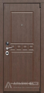 Парадная дверь с зеркалом и ночной задвижкой №49 внешняя - фото