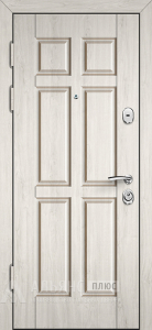 Дачная дверь с отделкой шпоном и утеплителем №36 внутренняя - фото