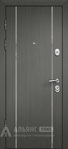 Входная дверь Антрацит с фрезеровкой №10 внутренняя - фото