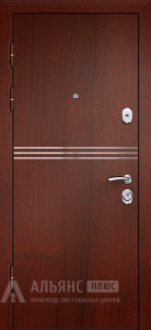 Классическая входная дверь цвет черный №11 внутренняя - фото