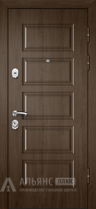 Металлическая дверь на дачу с элементами художественной фрезеровки №45 внешняя - фото