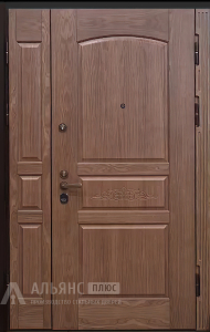 Двустворчатая входная дверь с заполнением минеральной ватой №6 внешняя - фото