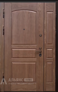 Двустворчатая входная дверь с заполнением минеральной ватой №6 внутренняя - фото