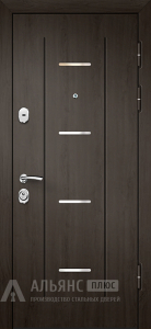 Классическая входная дверь для офиса с молдингом №47 внешняя - фото