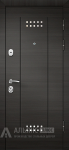 Входная дверь Антрацит с фрезеровкой №10 внешняя - фото