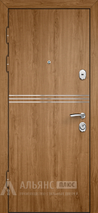 Деревянная входная дверь с клееным брусом в основе №36 внутренняя - фото