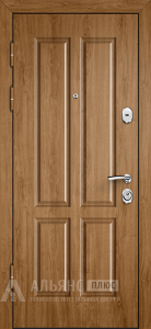 Металлическая дверь для частного дома с вертикальными ригелями №53 внутренняя - фото