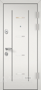 Одностворчатая входная дверь белый софт №57 внешняя - фото