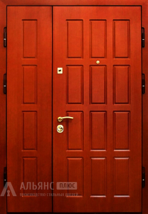 Металлическая дверь для загородного дома из профиля с ребрами жесткости №14 внешняя - фото