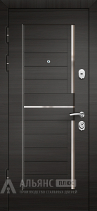 Темная порошковая дверь для входа я в каркасный дом №58 внутренняя - фото